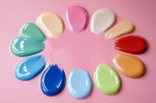 colorful paint palette