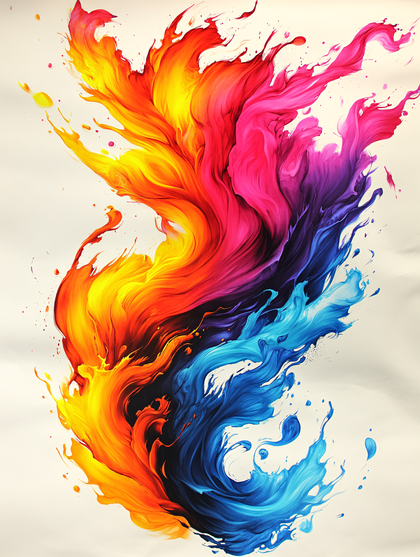 Vibrant Paint Swirl