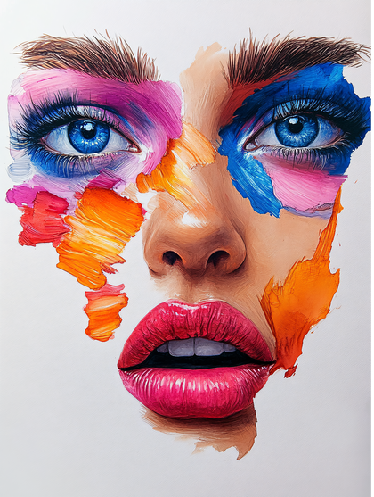 Vibrant Painted Face