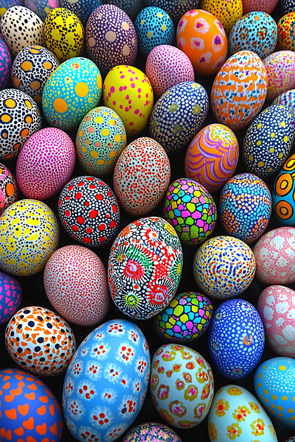Vibrant Patterned Easter Eggs
