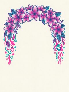 plumeria floral arch