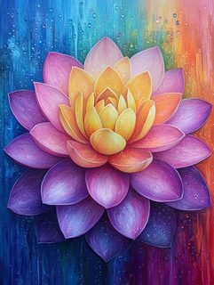 colorful lotus flower