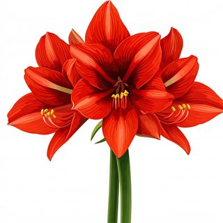 Red Amaryllis Cluster