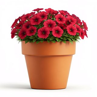 potted-red-petunias