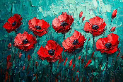 Vibrant Red Poppies