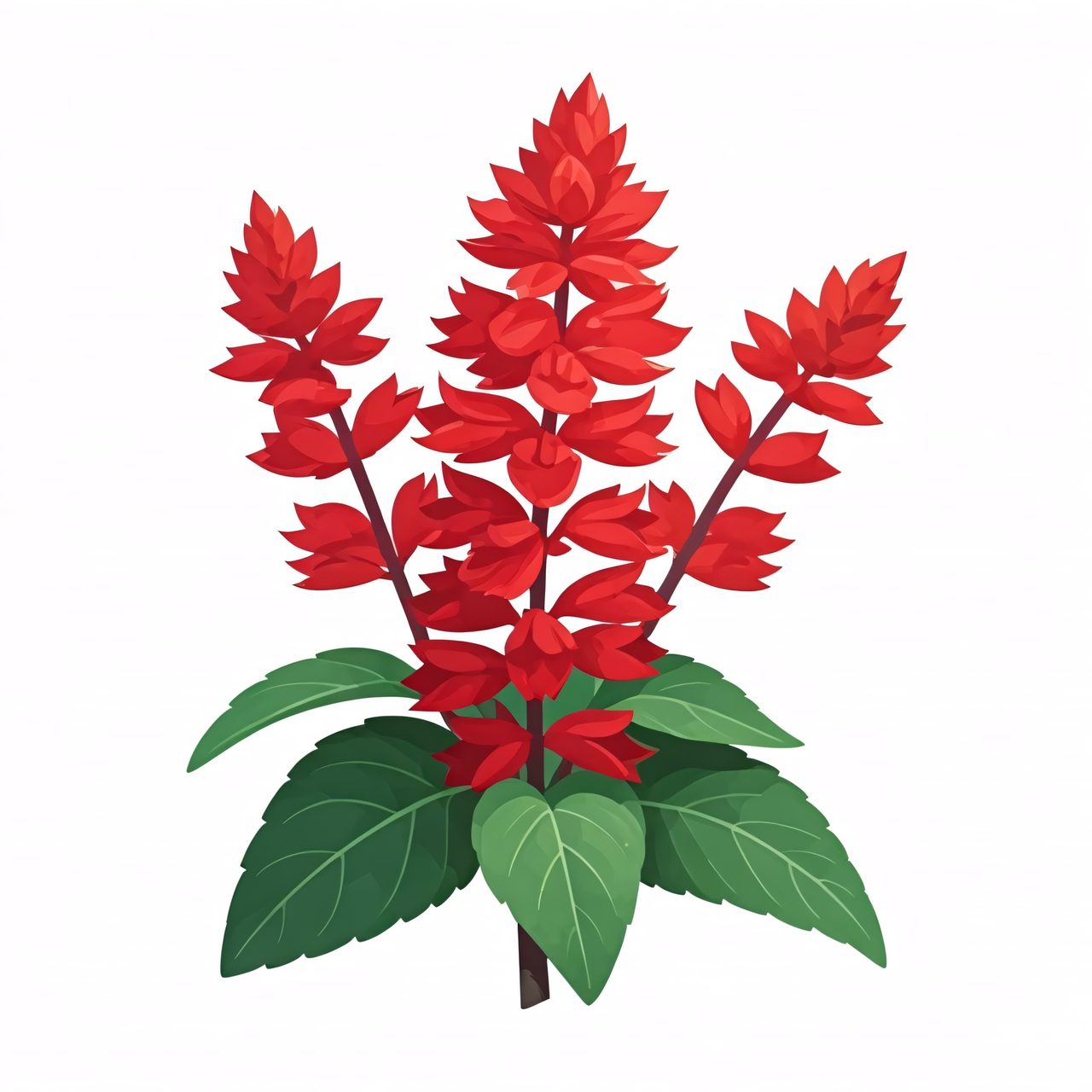 red salvia flower