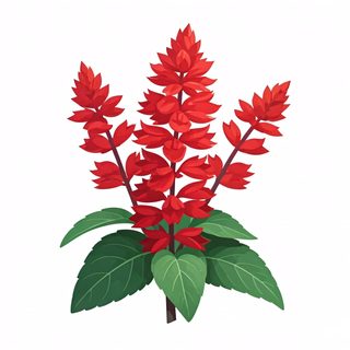 red salvia flower