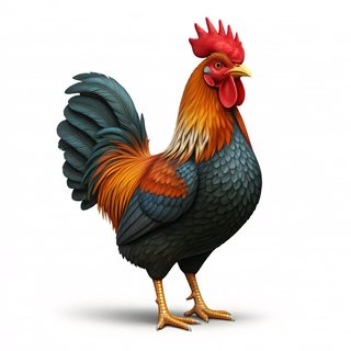 vibrant rooster illustration
