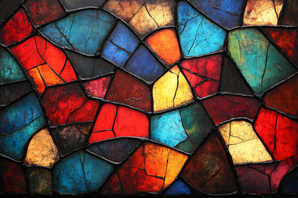 Vibrant Stained Glass Abstract