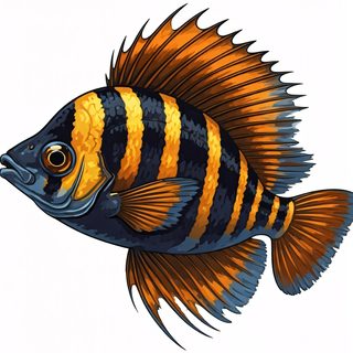 striped tropical fish