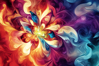 Vibrant Swirls Abstract