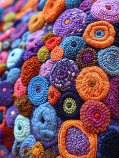 crochet circles texture