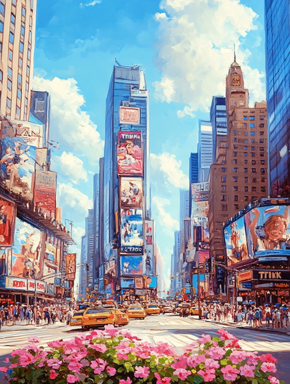 Vibrant Times Square Painting