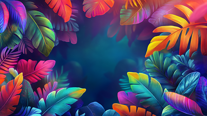 Vibrant Tropical Leaves
