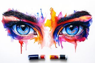 Vibrant Watercolor Eyes