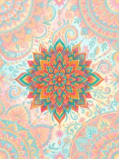 watercolor mandala pattern