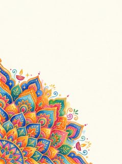 watercolor mandala frame