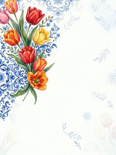 Watercolor Tulips Background