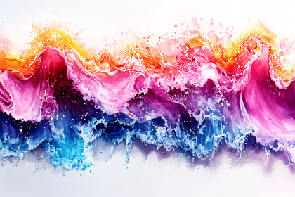 Vibrant Watercolor Wave