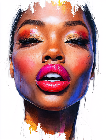 Vibrant Woman Portrait