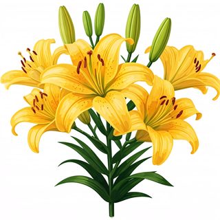 yellow lily bouquet
