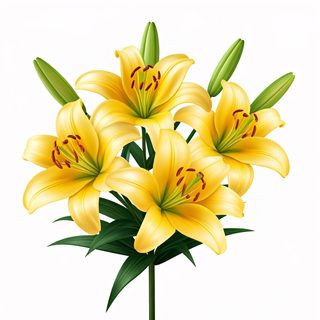 yellow lily bouquet