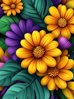 Vibrant Floral Pattern