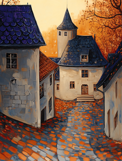 Village Courtyard Painting