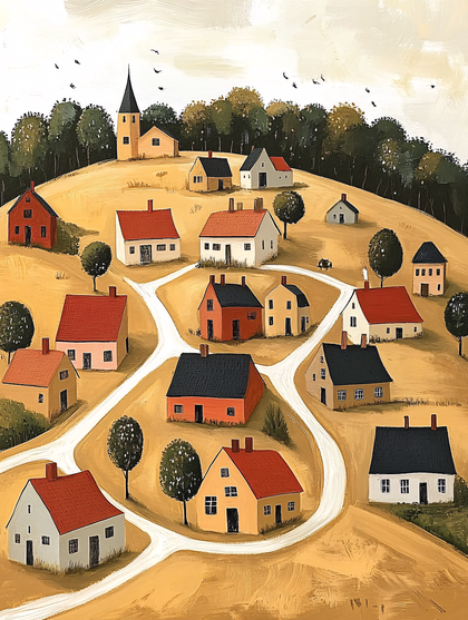 Village On A Sunny Hill