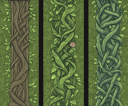 Vine Wrapped Pillars
