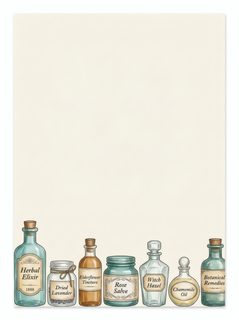 apothecary bottle border