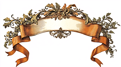 Vintage Banner with Floral Ornaments