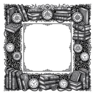 vintage-books-watches-frame
