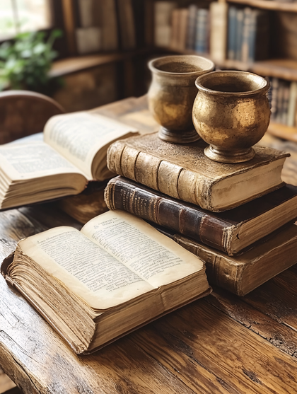 Vintage Books and Pottery