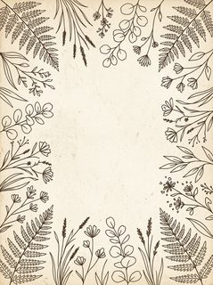 Botanical Floral Border