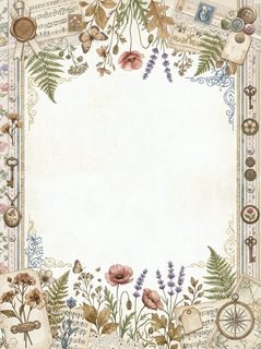 vintage botanical frame