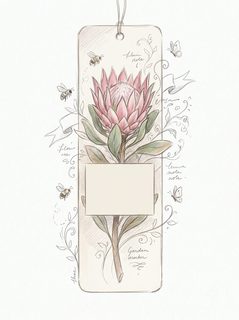 protea bookmark sketch