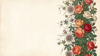 botanical rose border