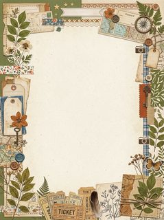 vintage botanical frame
