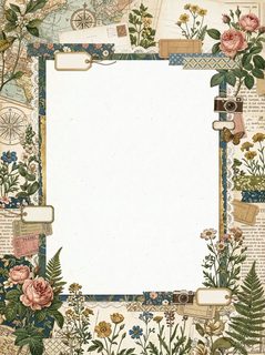 vintage botanical frame