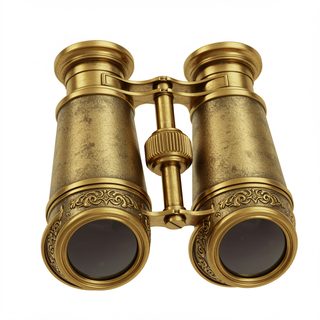 vintage brass binoculars