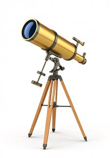 vintage brass telescope