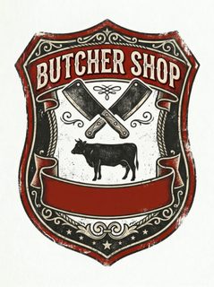 butcher shop emblem