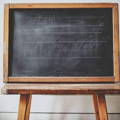 Vintage Chalkboard on Wooden Stand