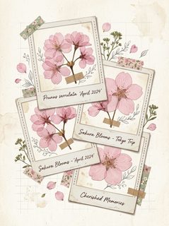 cherry blossom polaroids