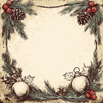 Vintage Christmas Border