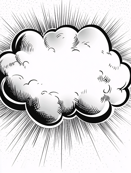Vintage Comic Cloud Burst
