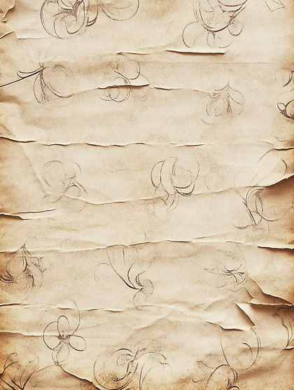 Vintage Cracked Paper With Pencil Drawings