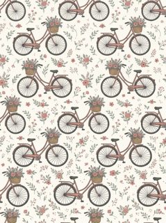 vintage bicycle pattern