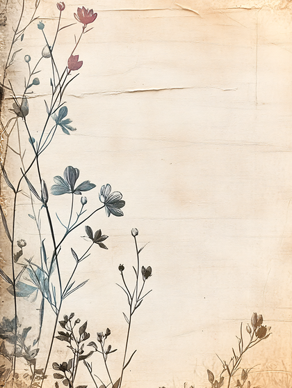Vintage Floral Border